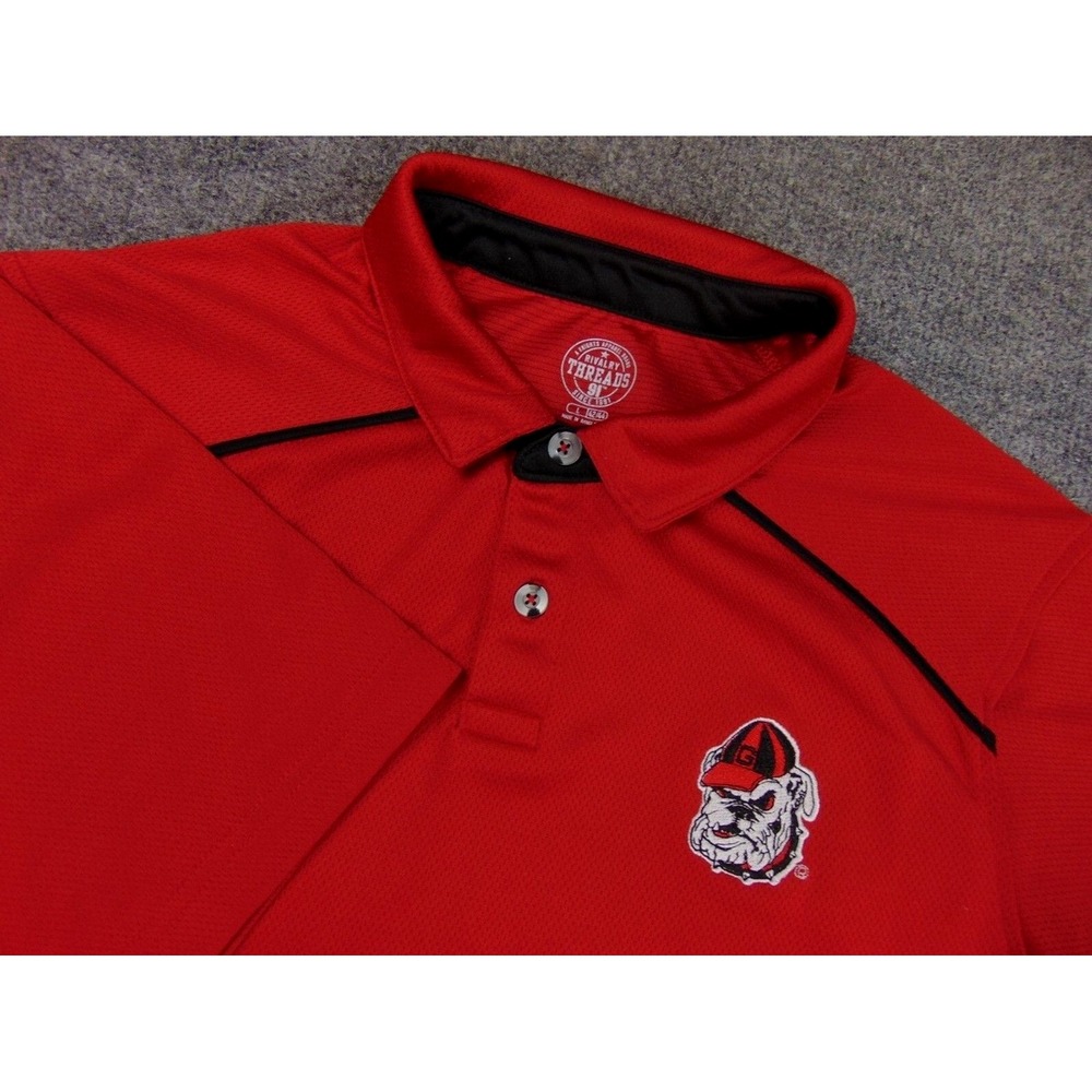 Georgia Bulldogs Polo Shirt Mens Large Red Gameday Rivalry Threads